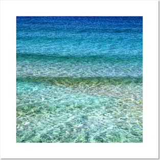 Beach Shoreline Abstract Pattern Design Posters and Art